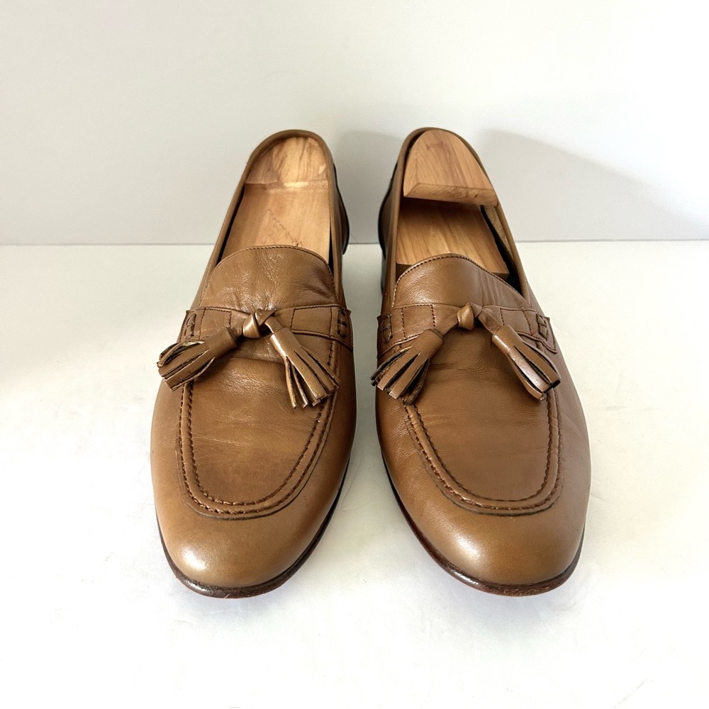 Bally Brown Leather Loafers with Tassels